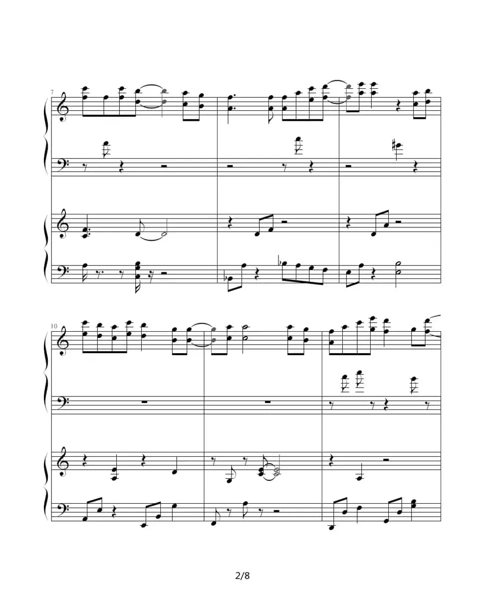 言い出せなくて（双钢琴）