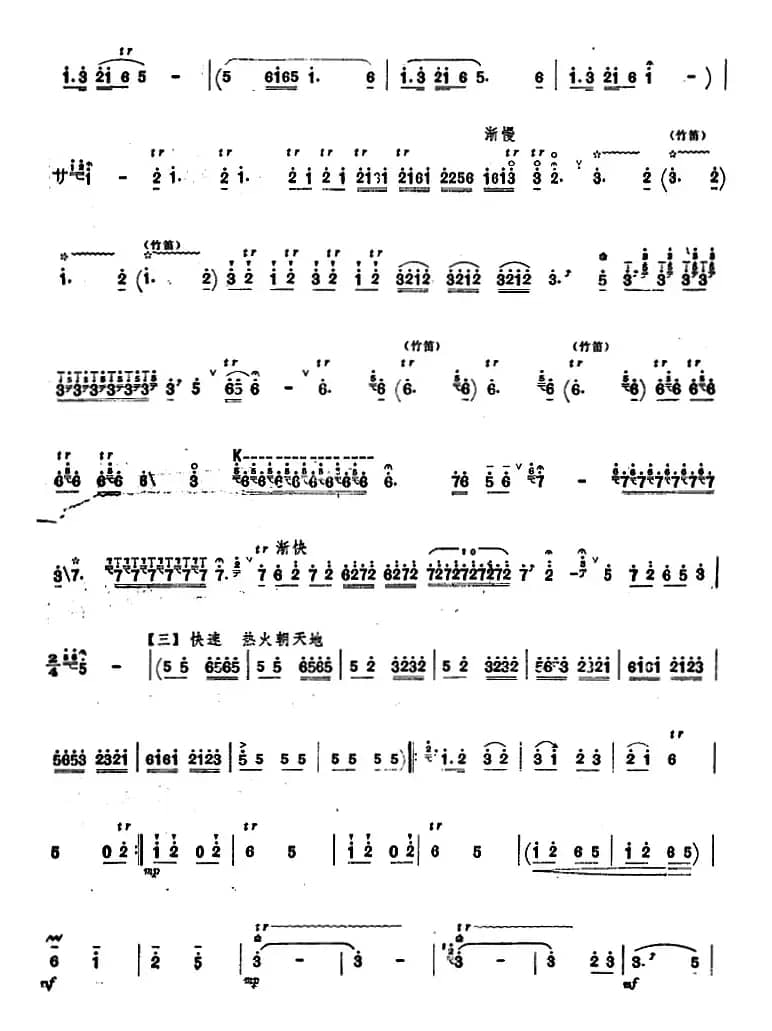 欢乐的茶乡（唢呐谱）