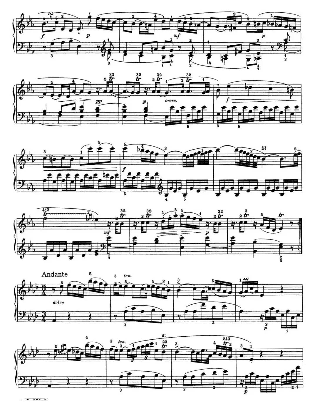 海顿 钢琴奏鸣曲 Hob XVI 45 Divertimento Eb major