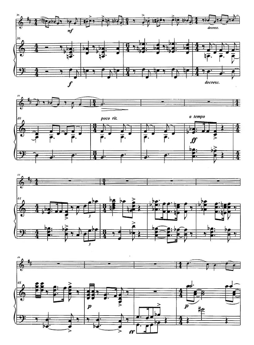 爵士风格的小协奏曲（小号+钢琴伴奏）