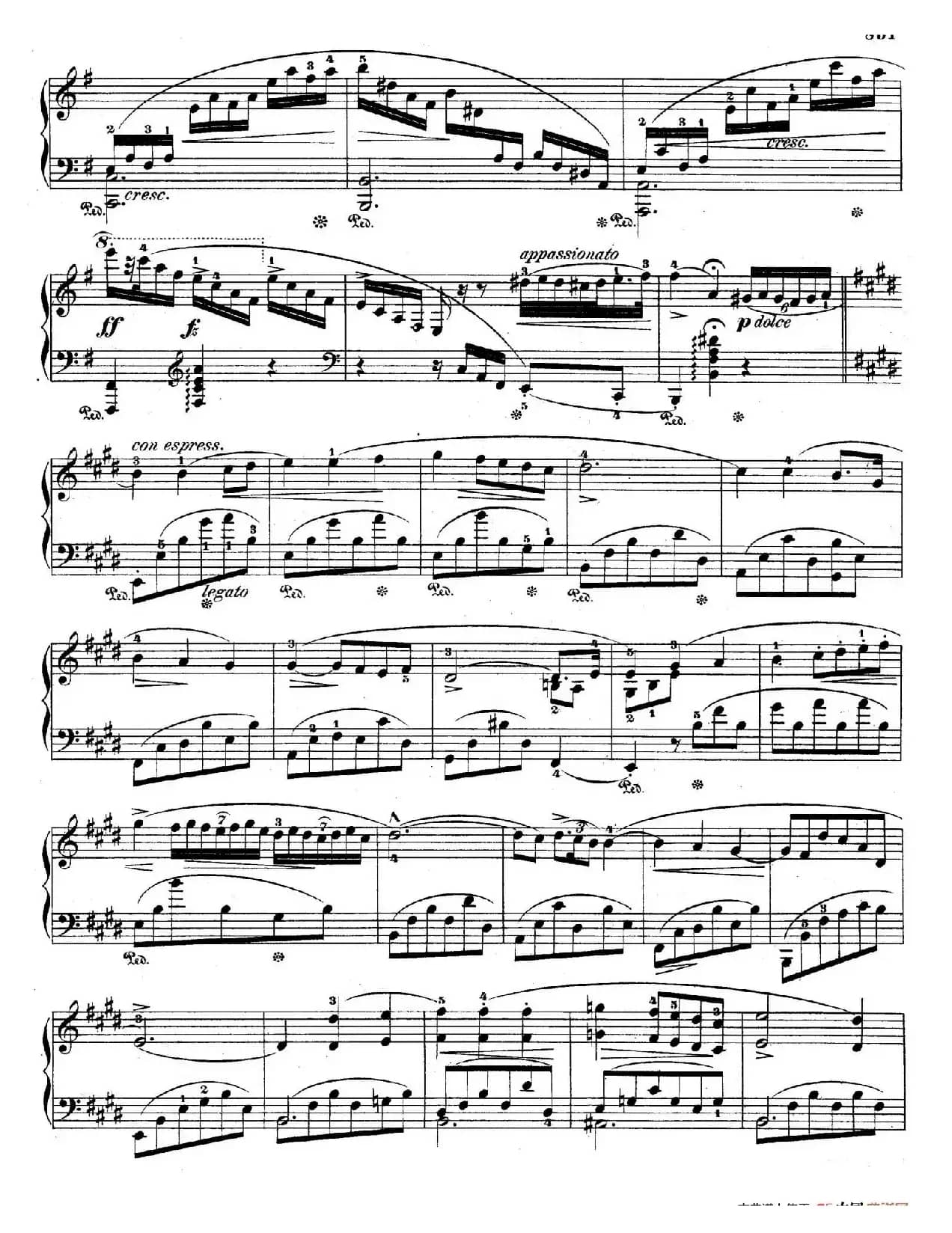 e小调第一钢琴协奏曲 Op.11(钢琴独奏版·第一乐章)