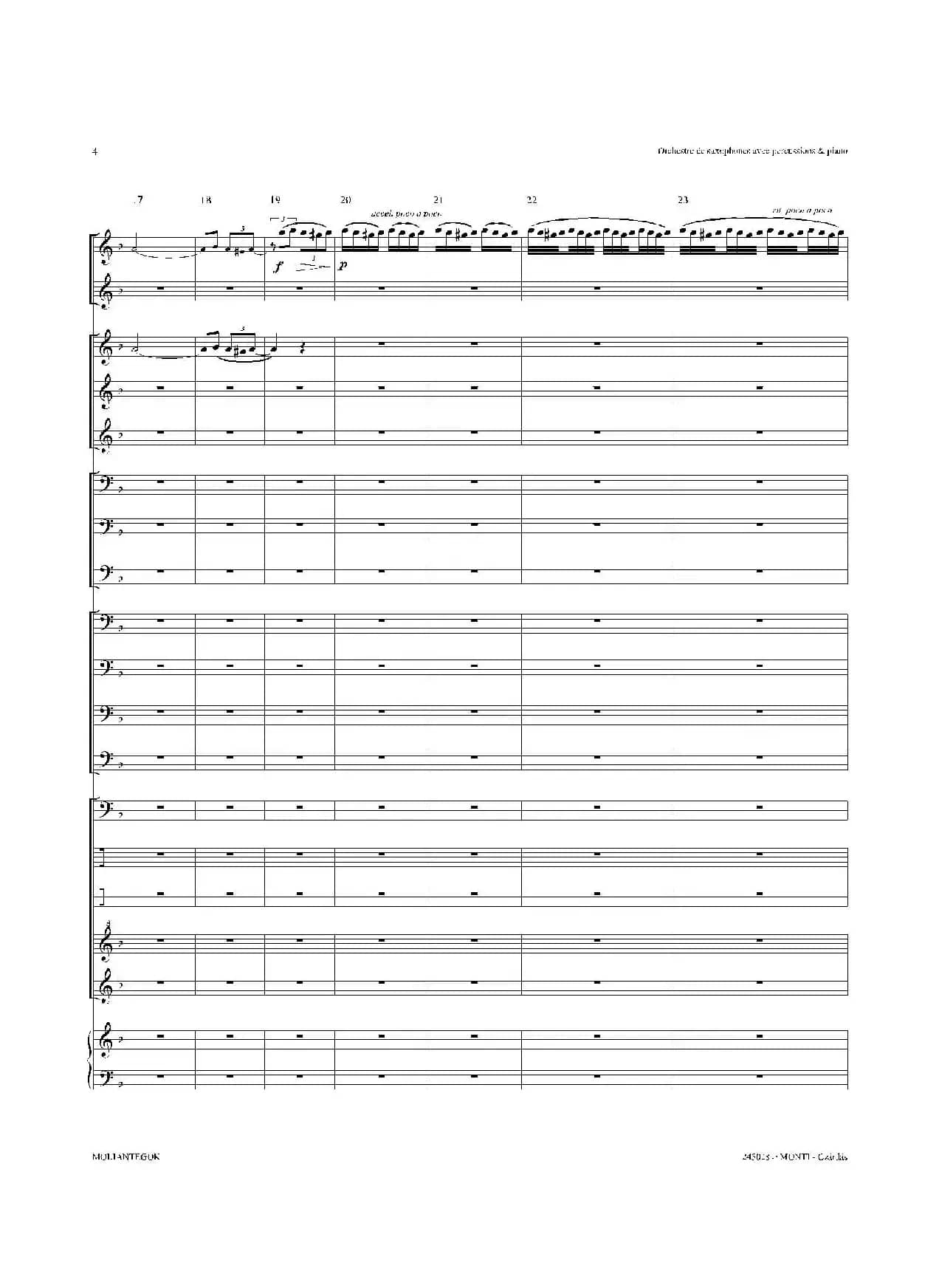 Czardas 查尔达斯（15重奏总谱）