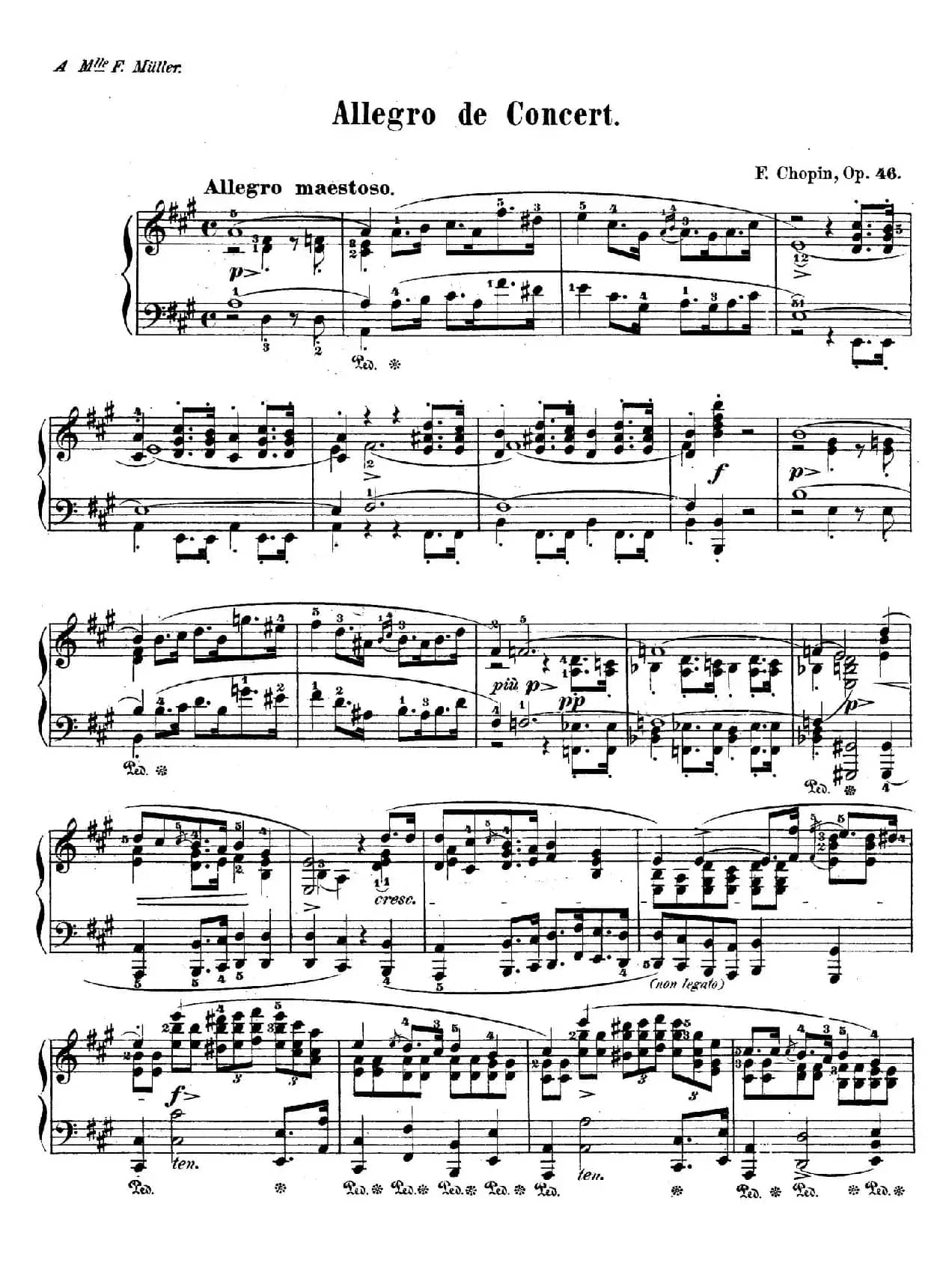 Allegro de Concerto Op.46（A大调音乐会快板）