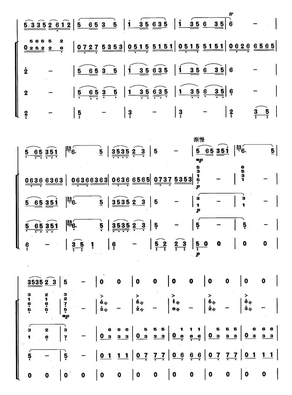 美丽的边疆（葫芦丝+乐队伴奏总谱）