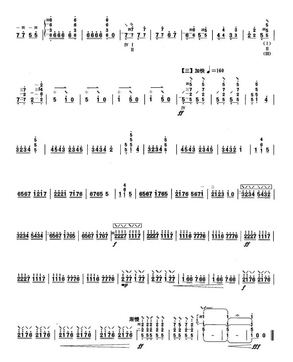 柳琴考级曲目七级：欢腾的天山