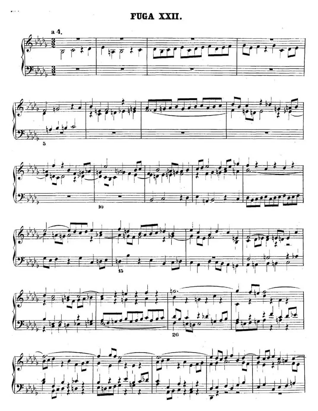 巴赫《平均律钢琴曲集·第二卷》之赋格曲（NO.22）