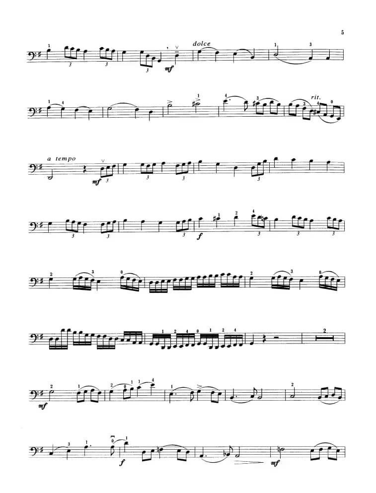 里丁小协奏曲（C大调）（大提琴）