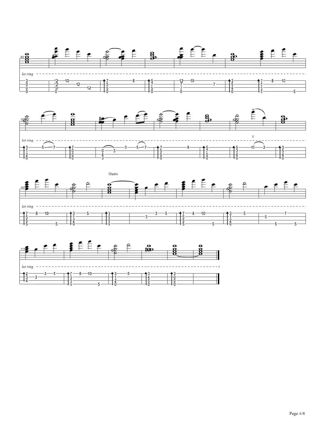 蒲公英的约定（尤克里里指弹谱）