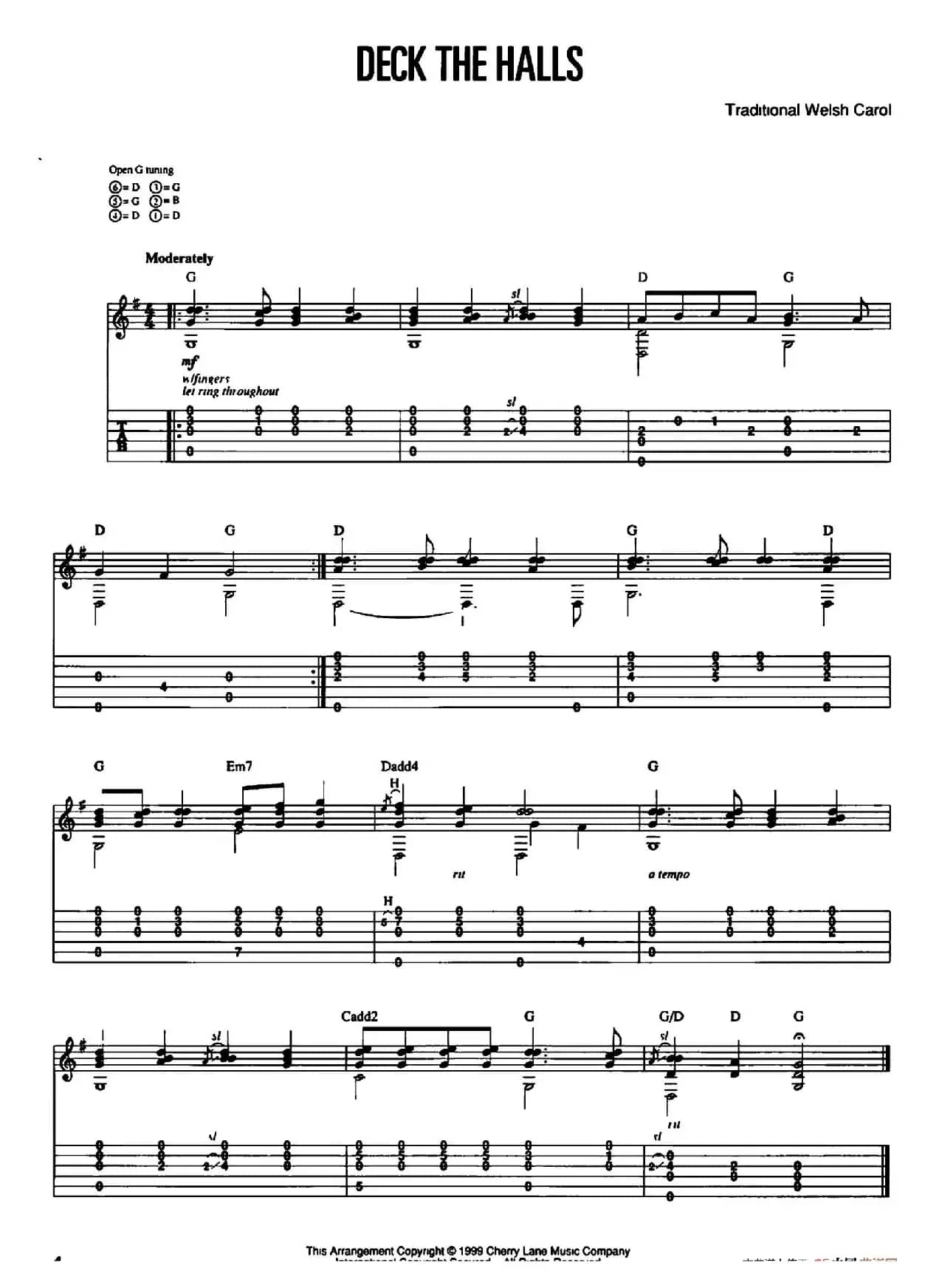 20首经典圣诞颂歌吉他乐谱（3）