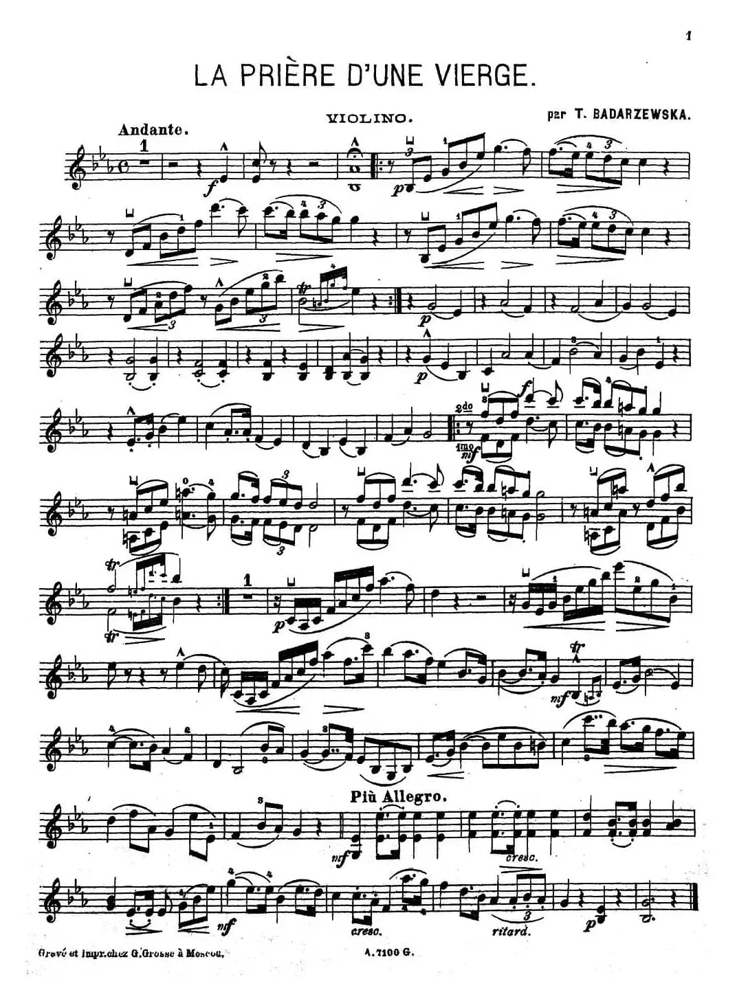 LA PRIERE D'UNE VIERGE（少女的祈祷）