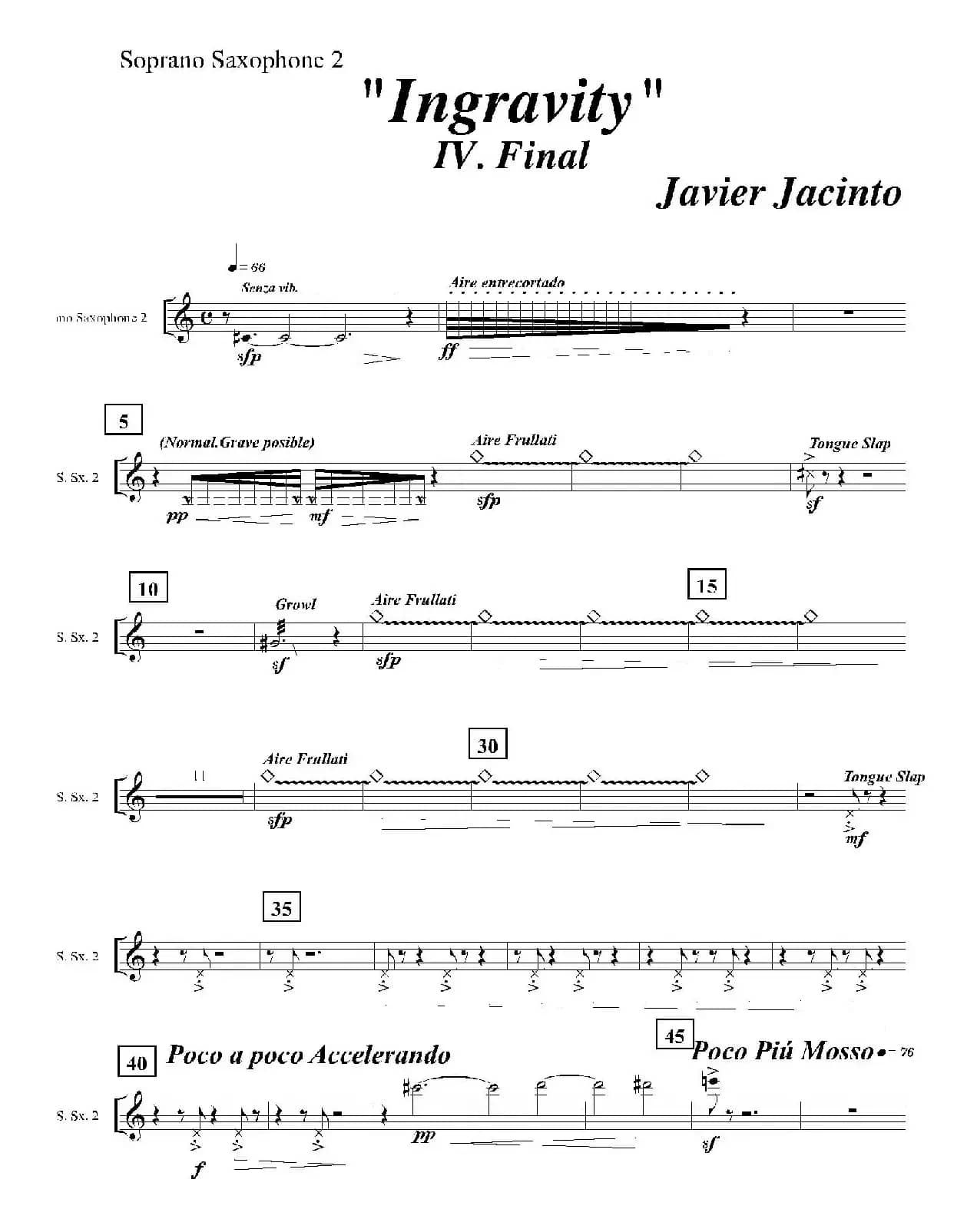 Ingravity（第四乐章）（第二高音萨克斯分谱）