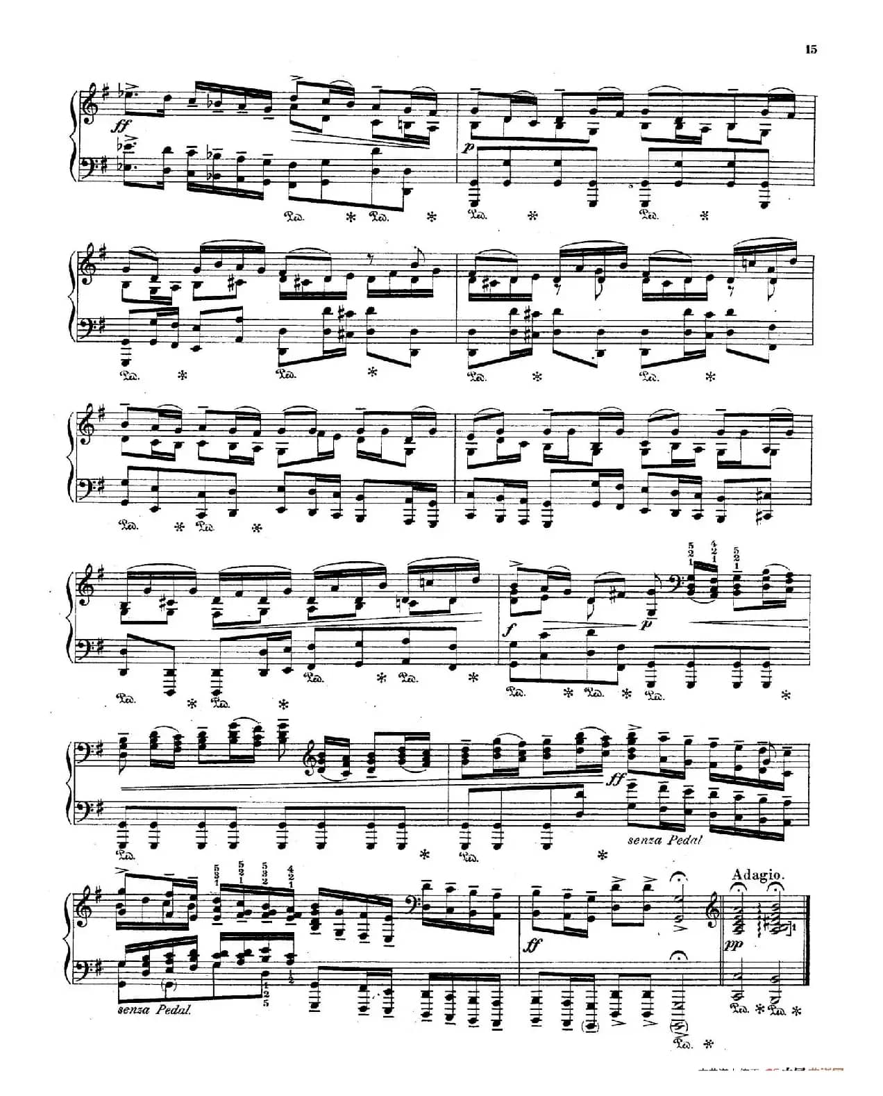 Brandenburg Concerto No.3 in G Major BWV.1048（G大调第三勃兰登堡协奏曲·钢琴独奏版）