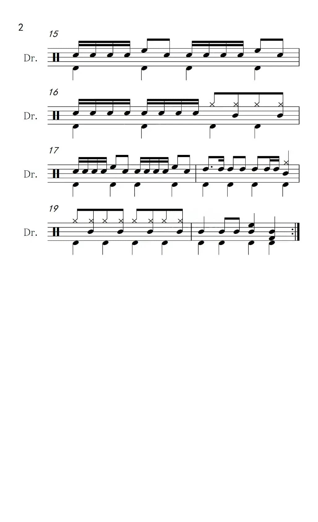 [日]森林水车（架子鼓谱）