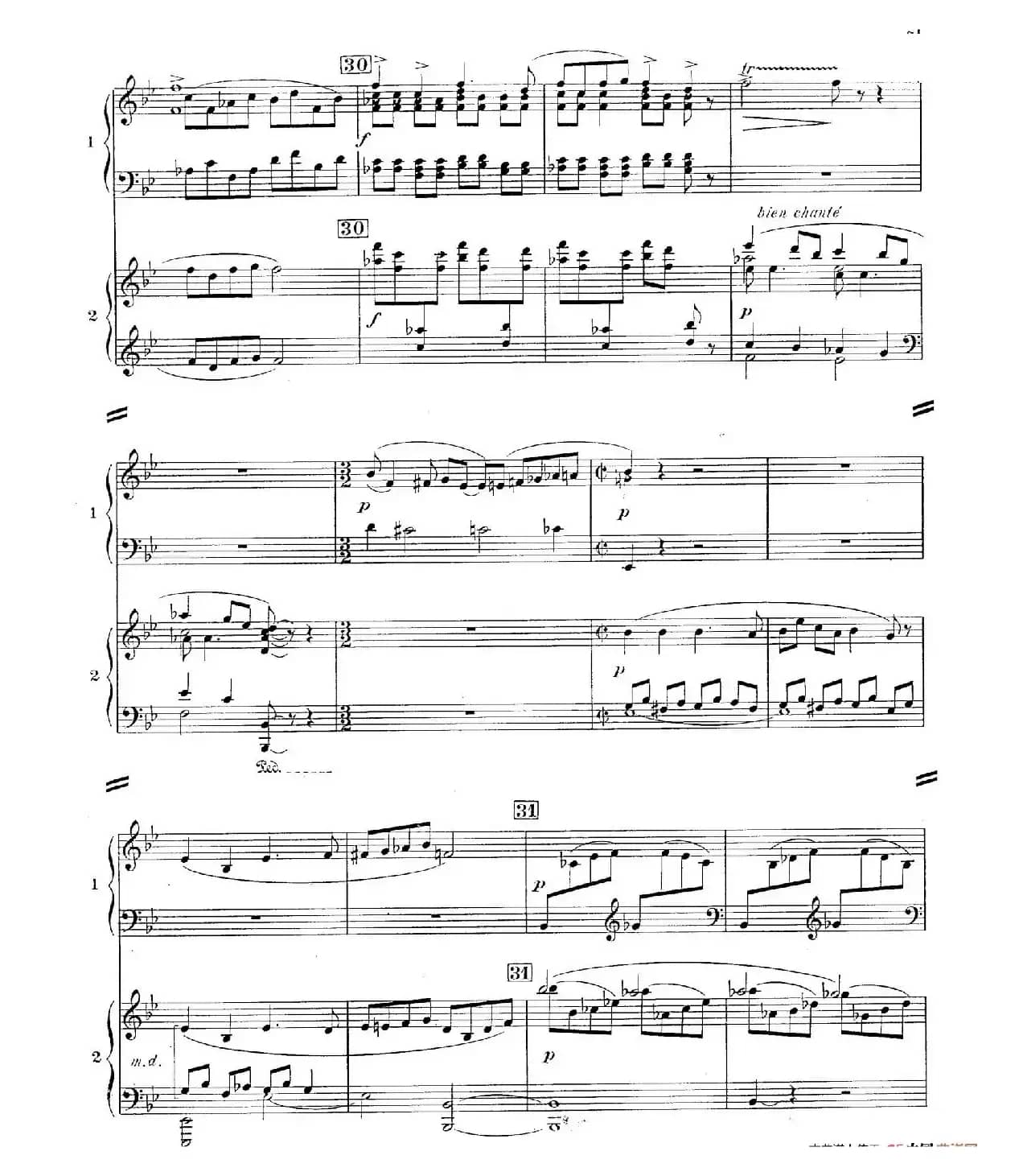 Concerto for 2 Pianos in d Minor（d小调双钢琴协奏曲· 第二乐章）