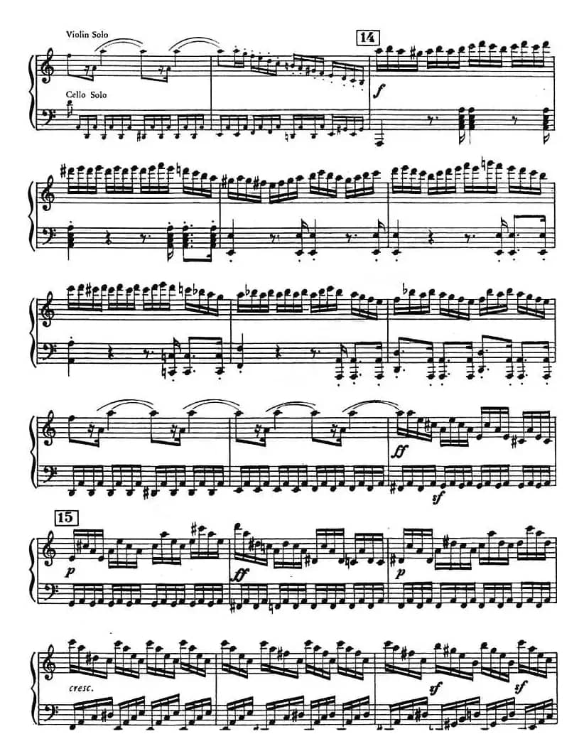 C大调小提琴协奏曲 Op.56（钢琴独奏）