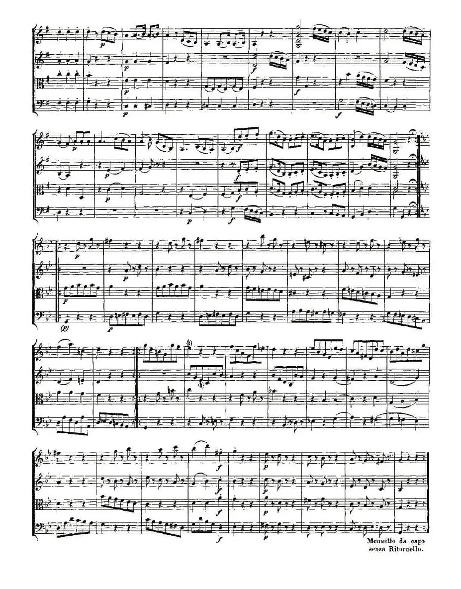 Quartet No. 3 in G Major, K. 156 （G大调第三弦乐四重奏）