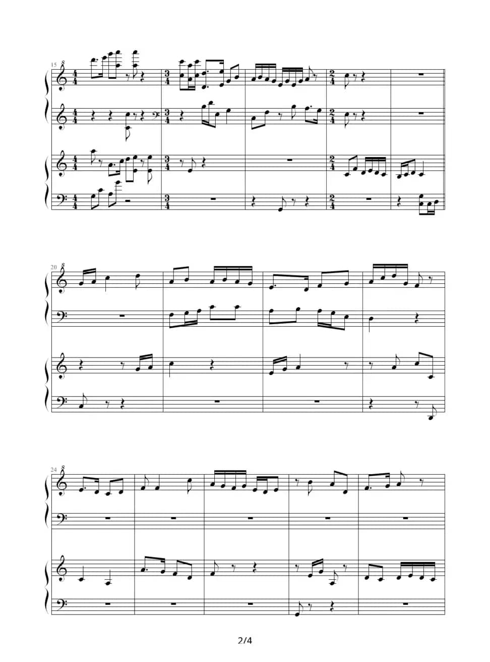 急急风（四手联弹）