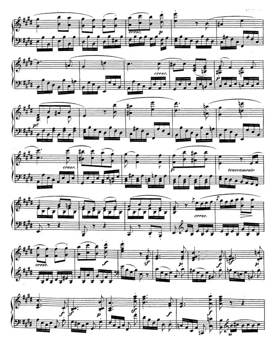 贝多芬钢琴奏鸣曲27 e小调 Op.90 E minor