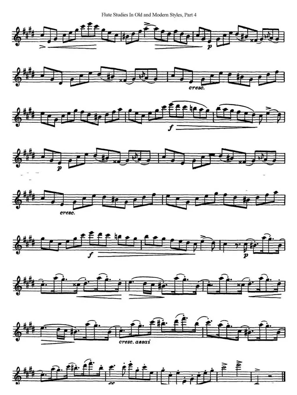 斯勒新老风格长笛练习重奏曲（第四部分）（NO.8）