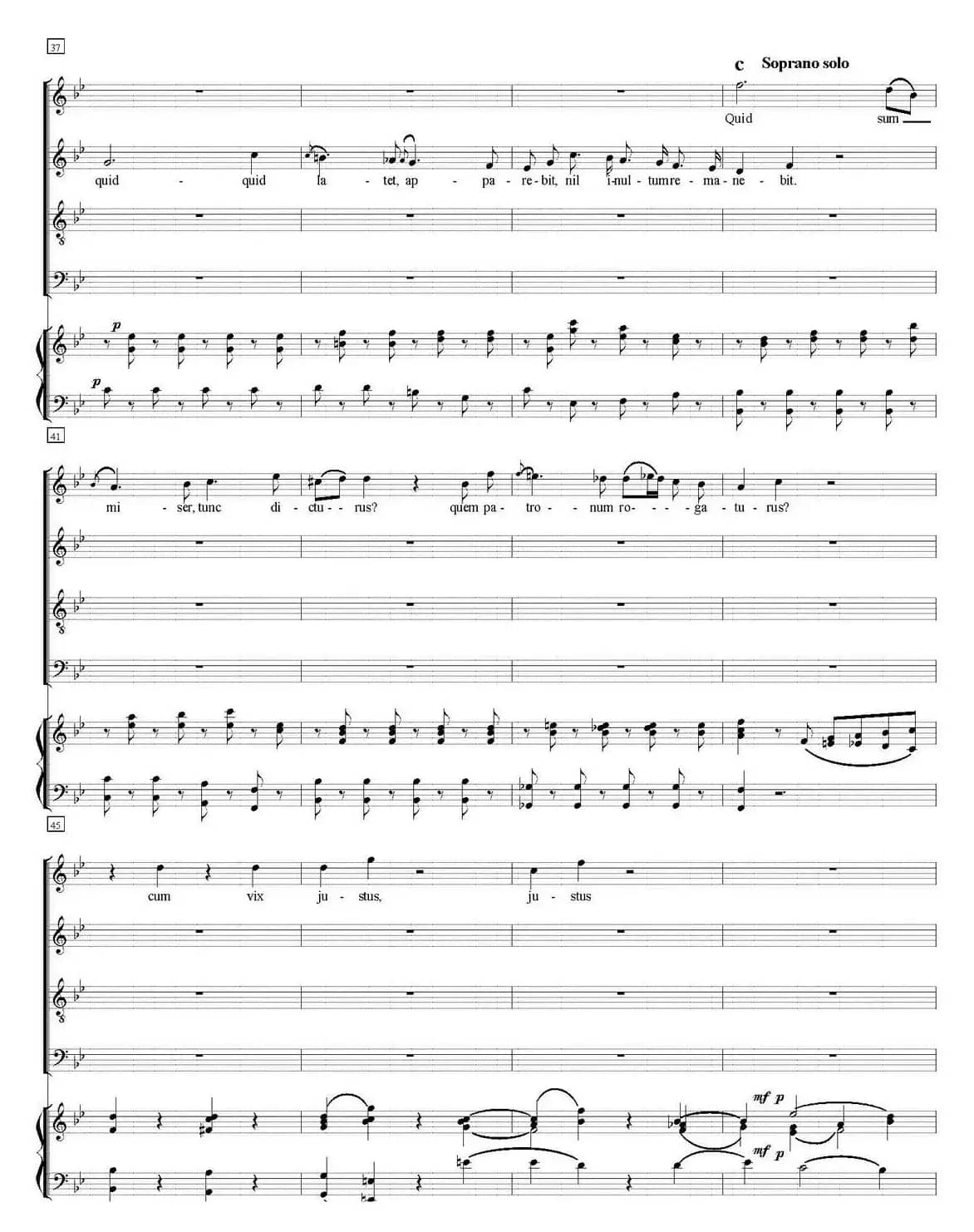 N°3 Tuba mirum（萨克斯四重奏+钢琴伴奏）