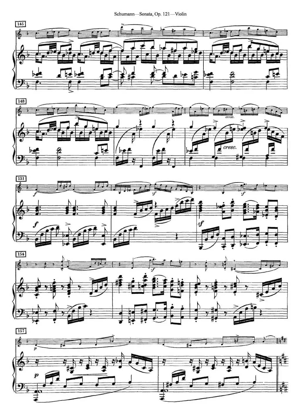 Violin Sonata Op.121（小提琴+钢琴伴奏）