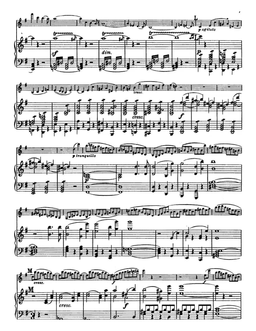 E小调协奏曲（Op.64）（小提琴+钢琴）