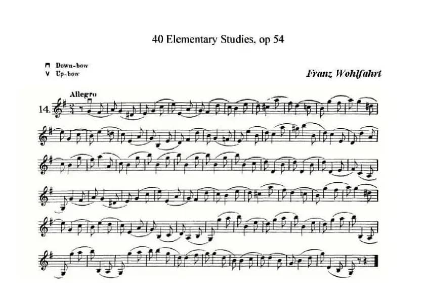 40首小提琴初级技巧练习曲之14