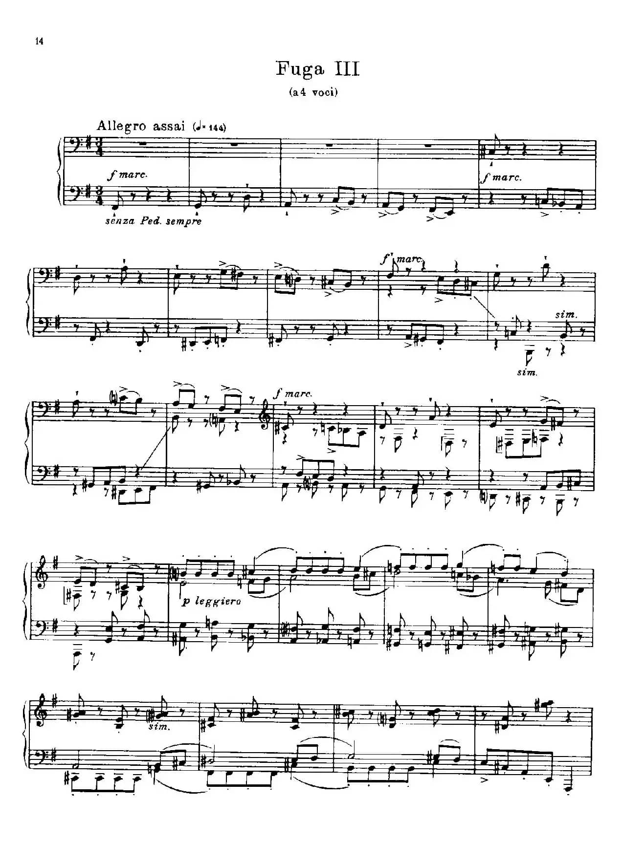24 Preludes and Fugues Part.1 Op.45（24首前奏曲与赋格·第一部分·3）