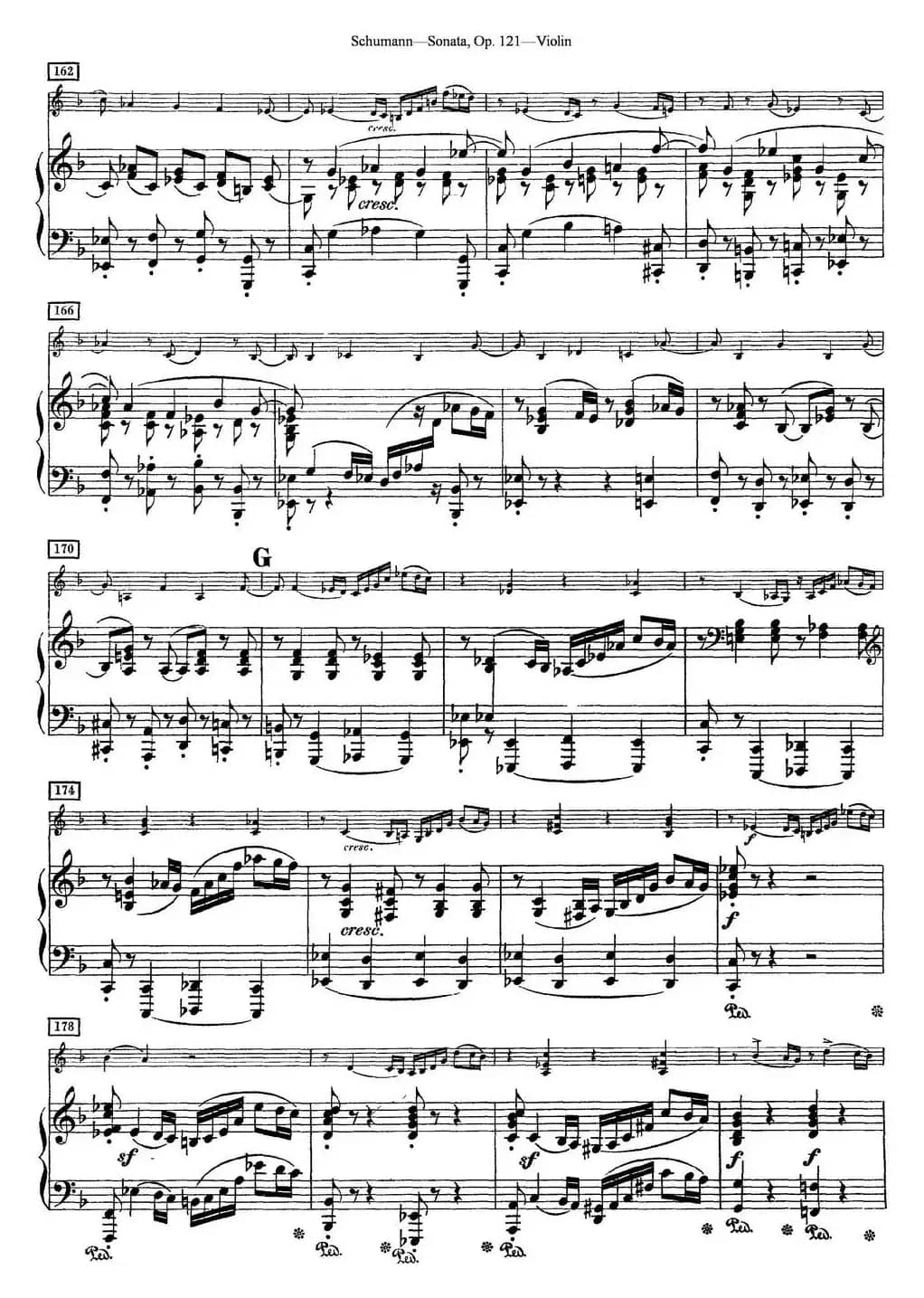 Violin Sonata Op.121（小提琴+钢琴伴奏）