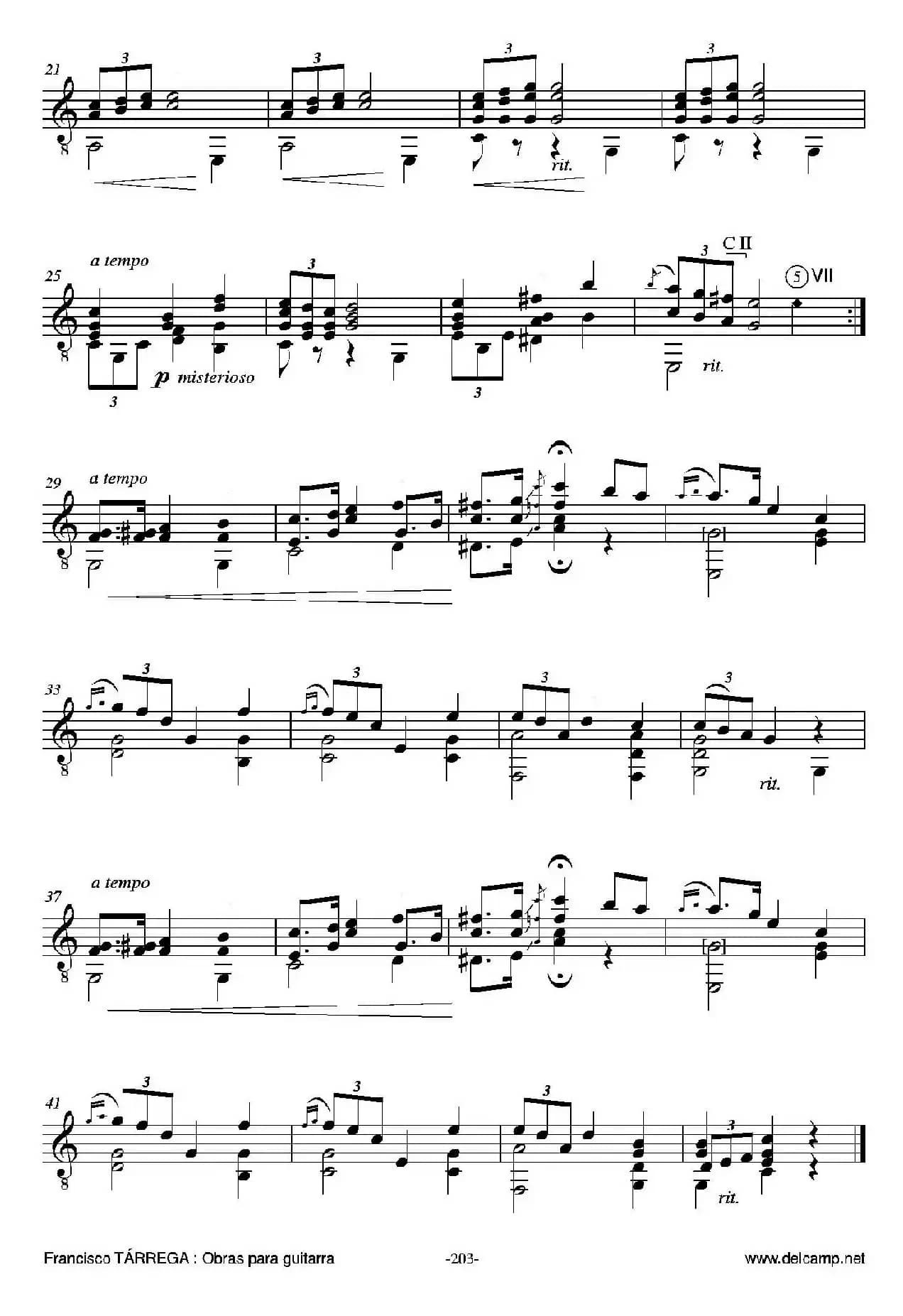 《塔雷加作品全集》第12部分（古典吉他）