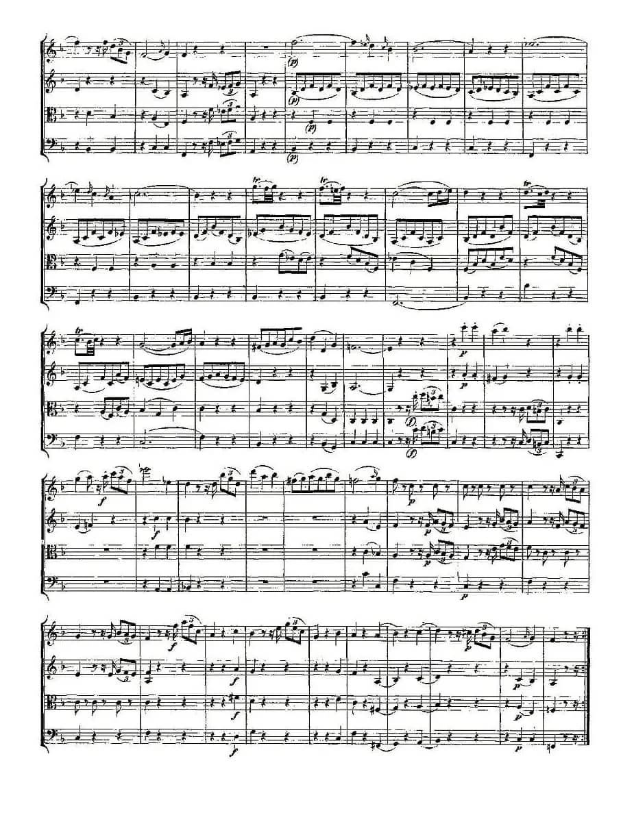 Quartet No. 5 in F Major, K. 158（F大调第五弦乐四重奏）