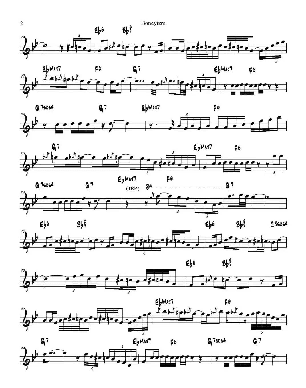 Boneyizm（次中音萨克斯）