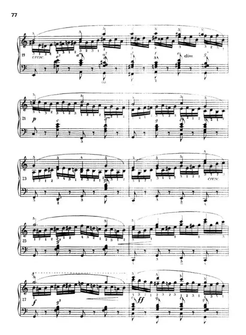 《车尔尼手风琴练习曲集》第Ⅲ册（P75—97）