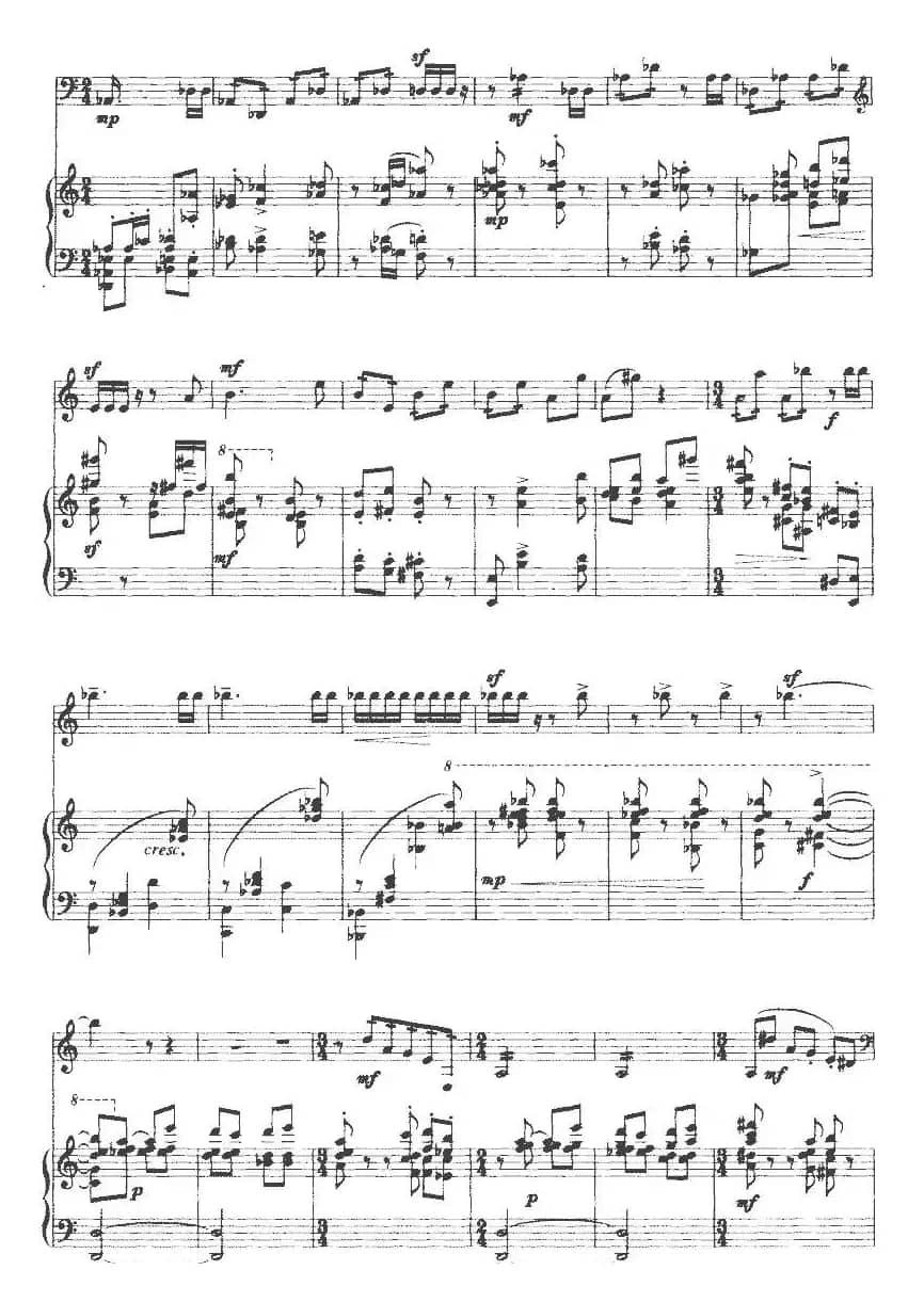 奏鸣曲第二乐章（大提琴+钢琴）