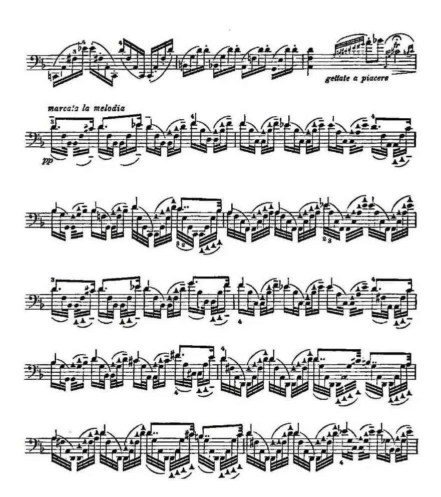 PIATTI 12 Caprices 之5（大提琴）