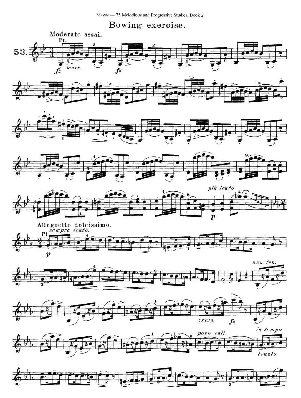 马扎斯小提琴练习曲 Op.36 第二册 华丽练习曲（53）