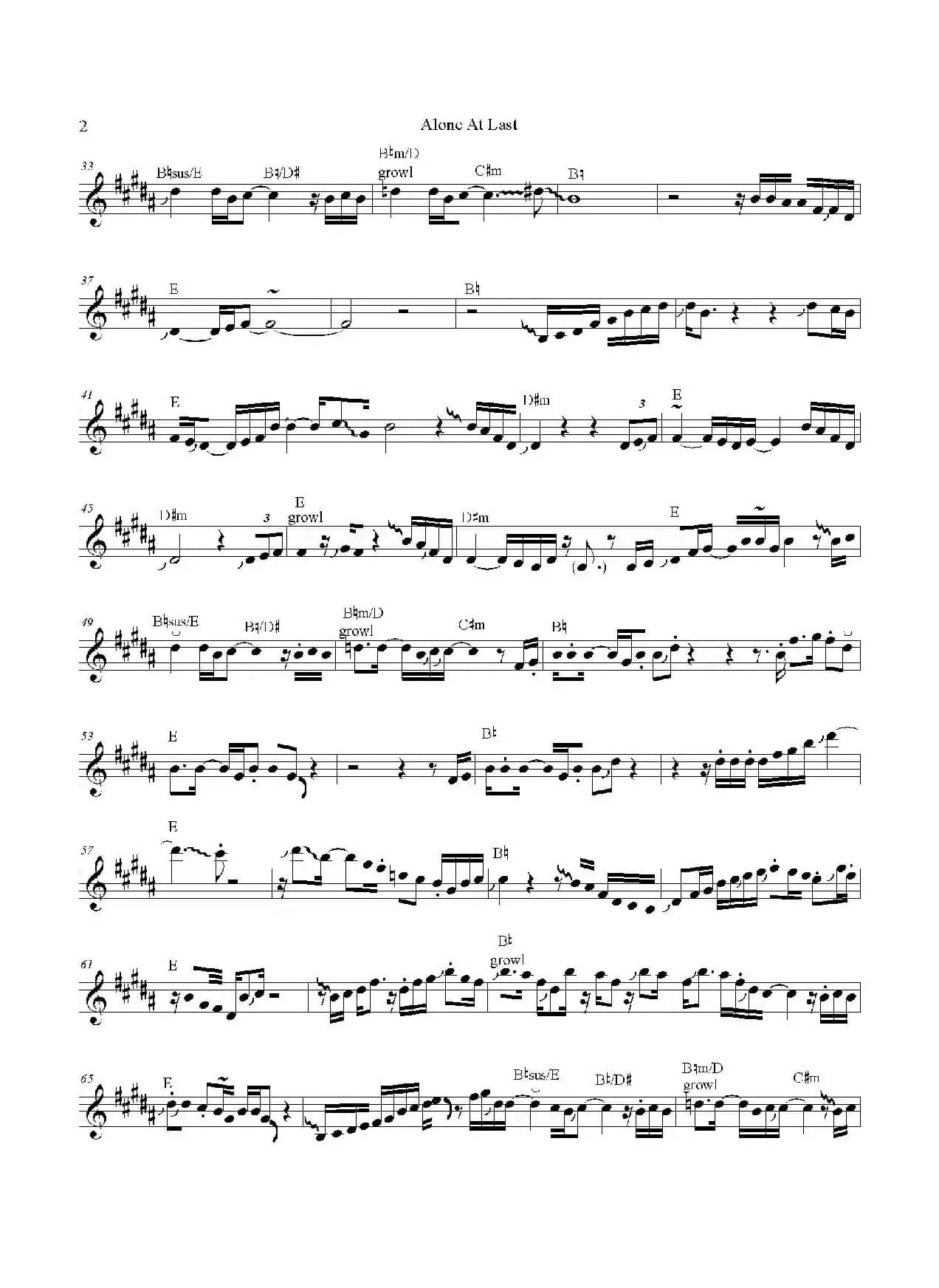 Alone At Last（高音萨克斯）