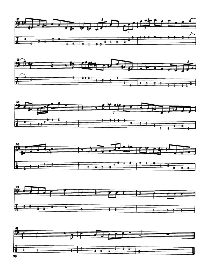 电贝司专业等级第六级(三、自选曲目)