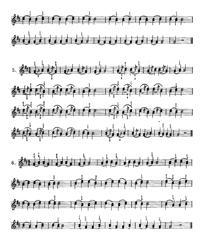 小提琴双弦三度初步练习（十二）