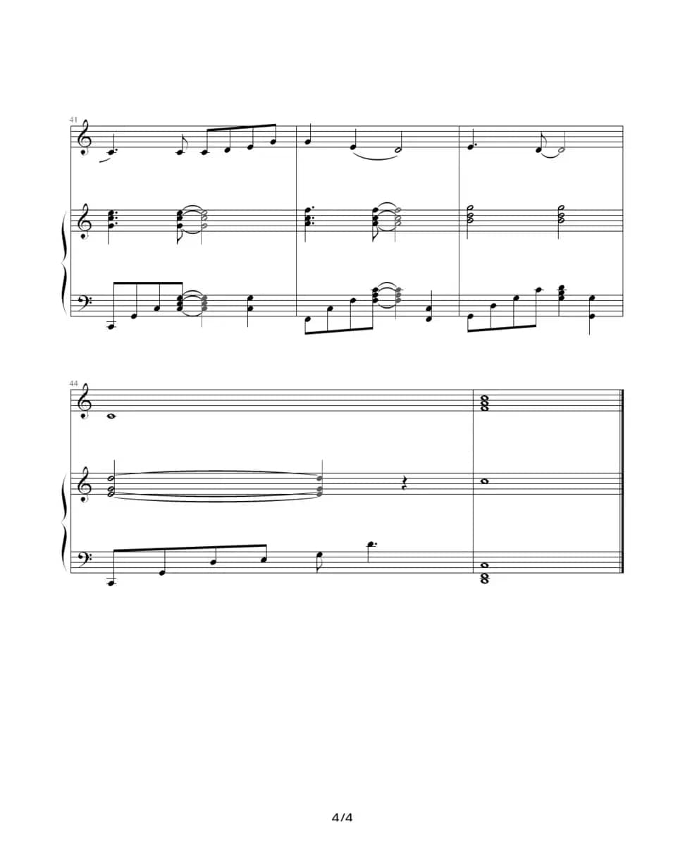 解脱（钢琴伴奏谱）