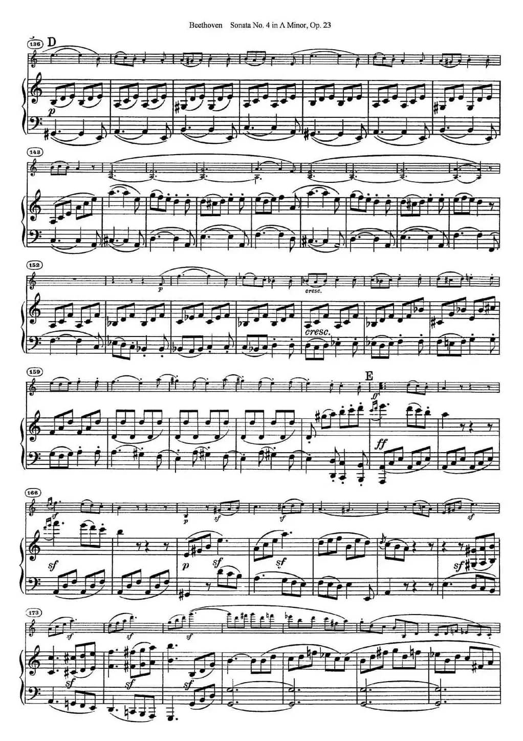 Violin Sonata No.4 in A Minor Op.23（小提琴+钢琴伴奏）