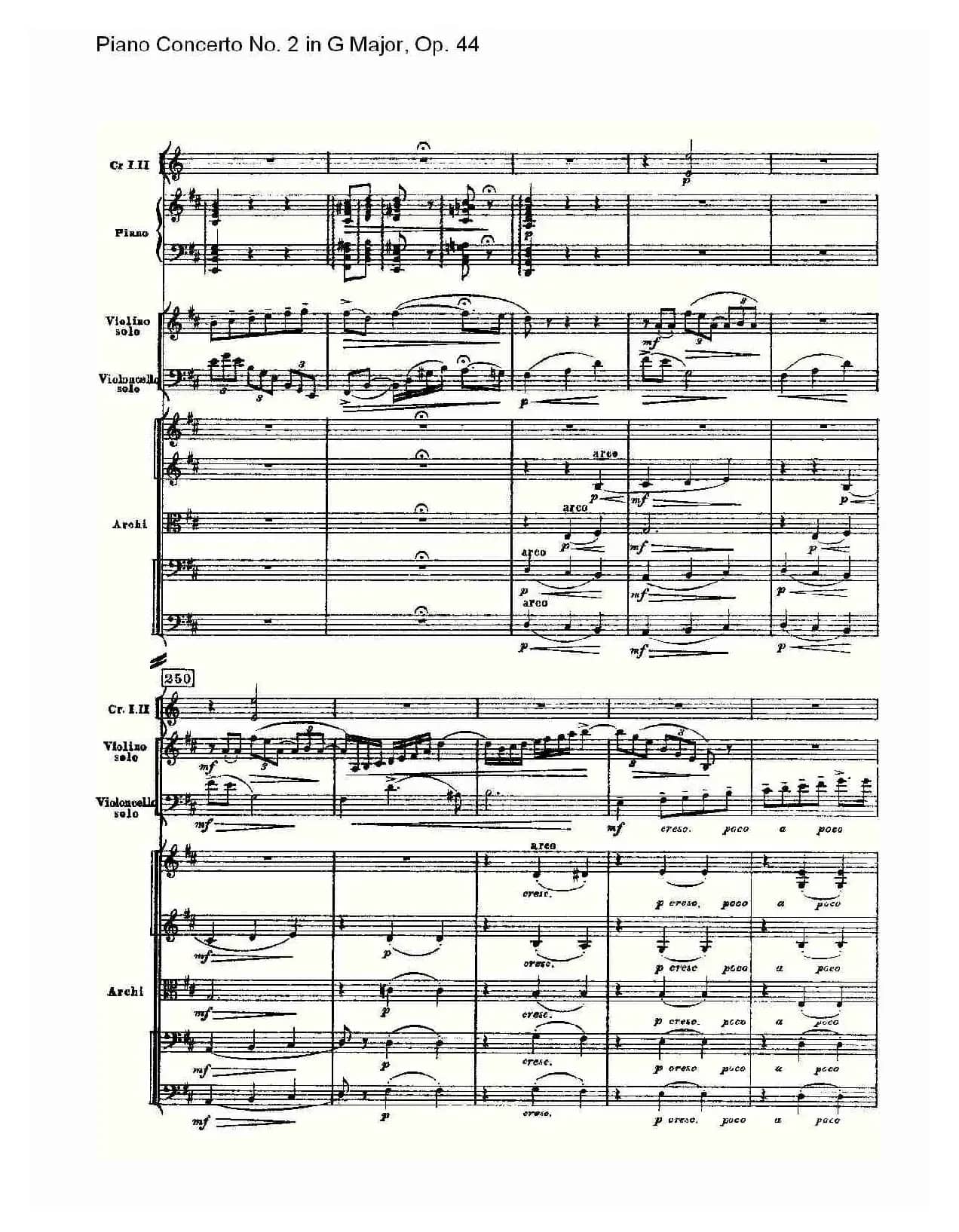 G大调第二钢琴协奏曲, Op.44第二乐章