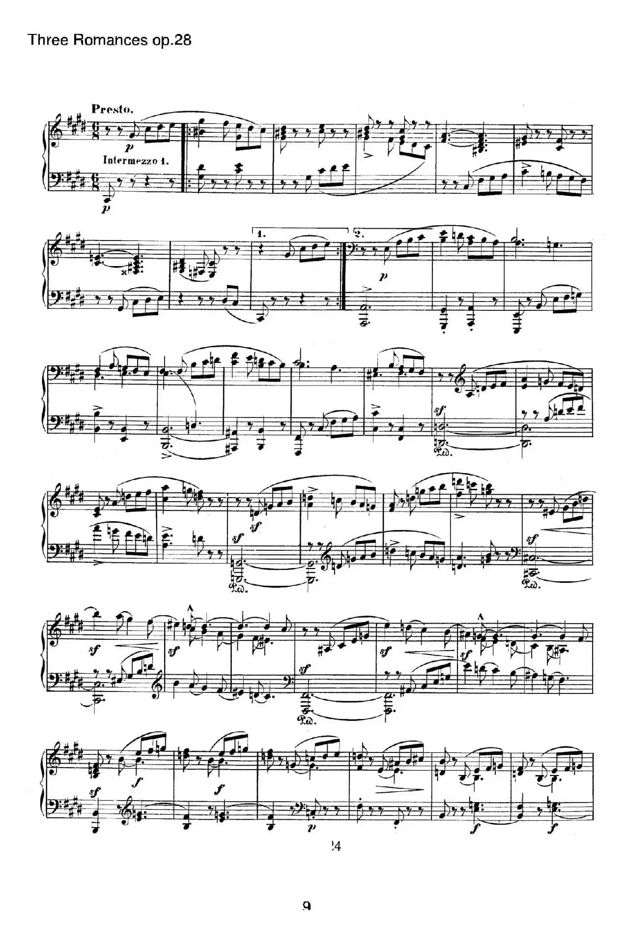 3 Romances Op.28（3首浪漫曲·Ⅲ）