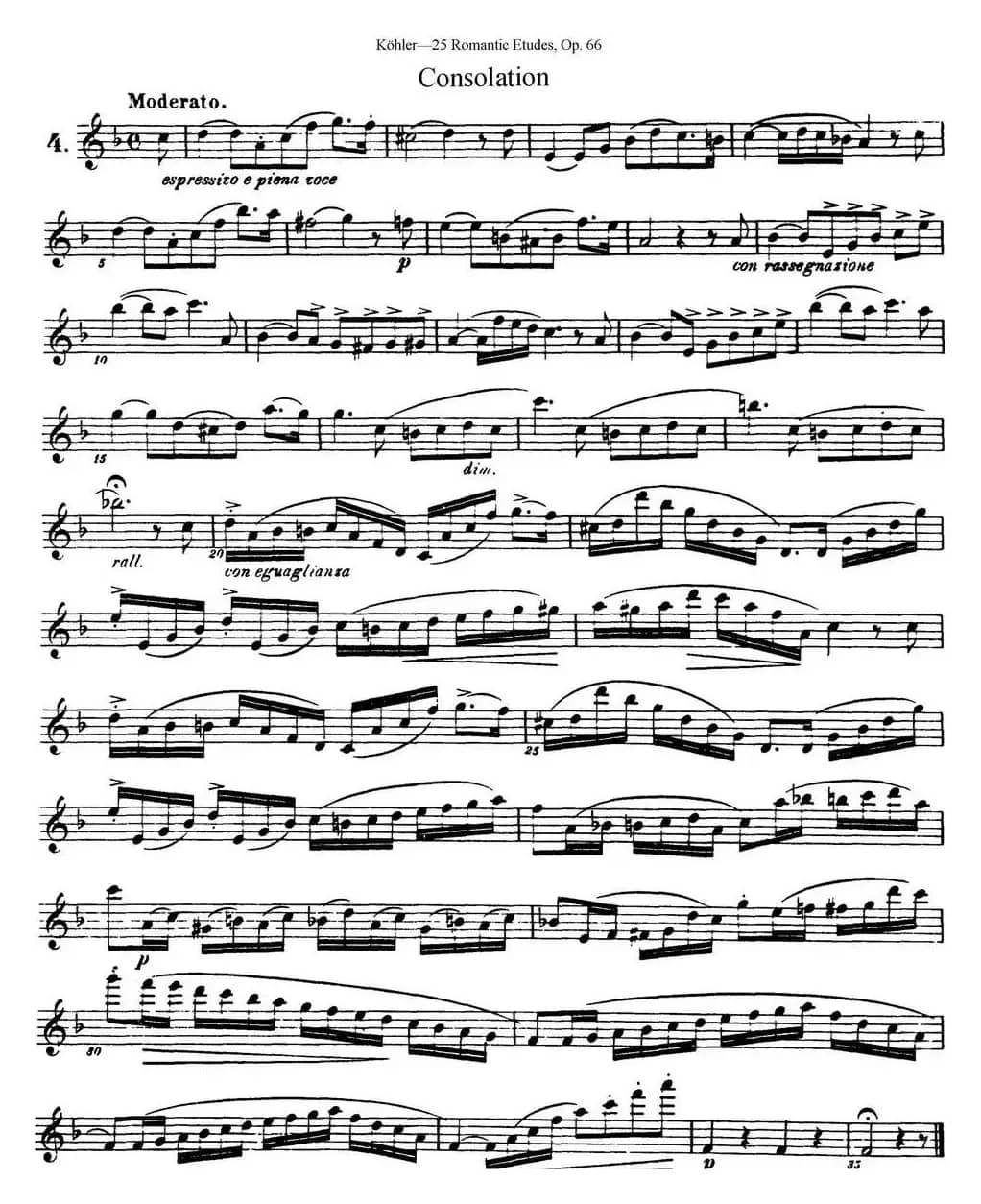 25首浪漫练习曲作品66号（NO.4）