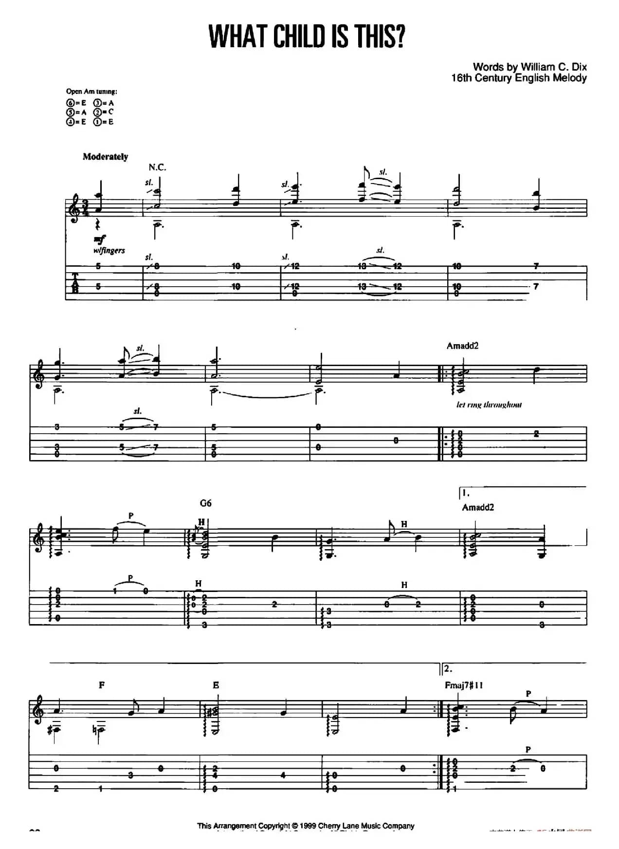 20首经典圣诞颂歌吉他乐谱（19）