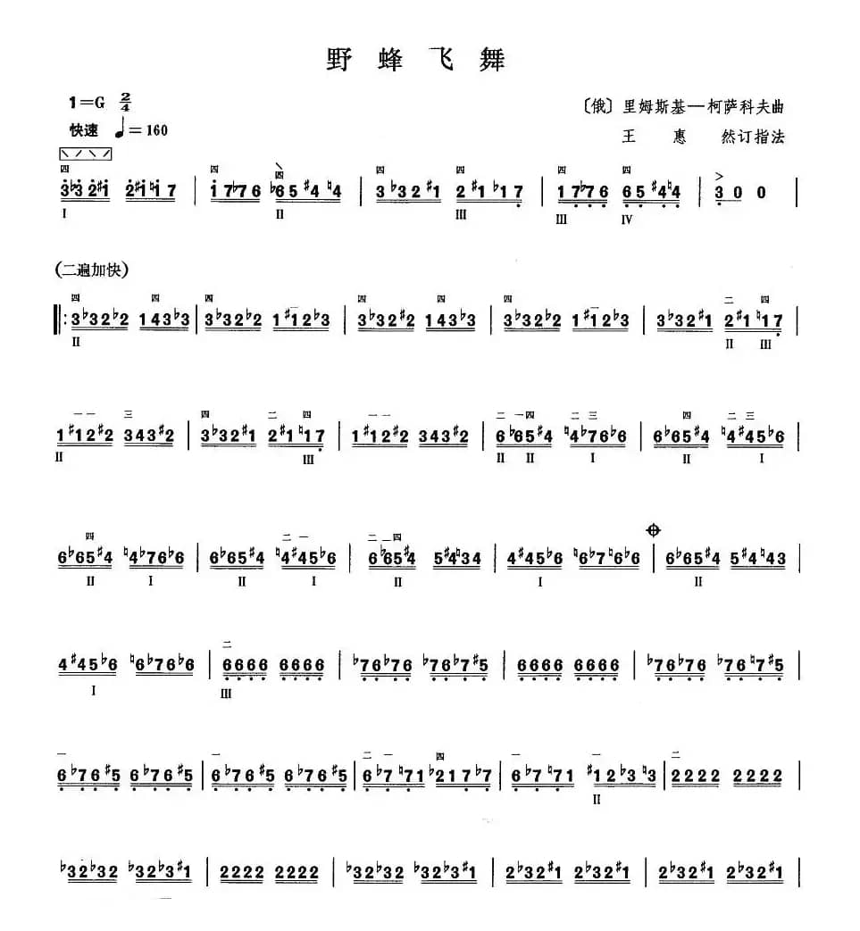 柳琴考级曲目九级：野蜂飞舞