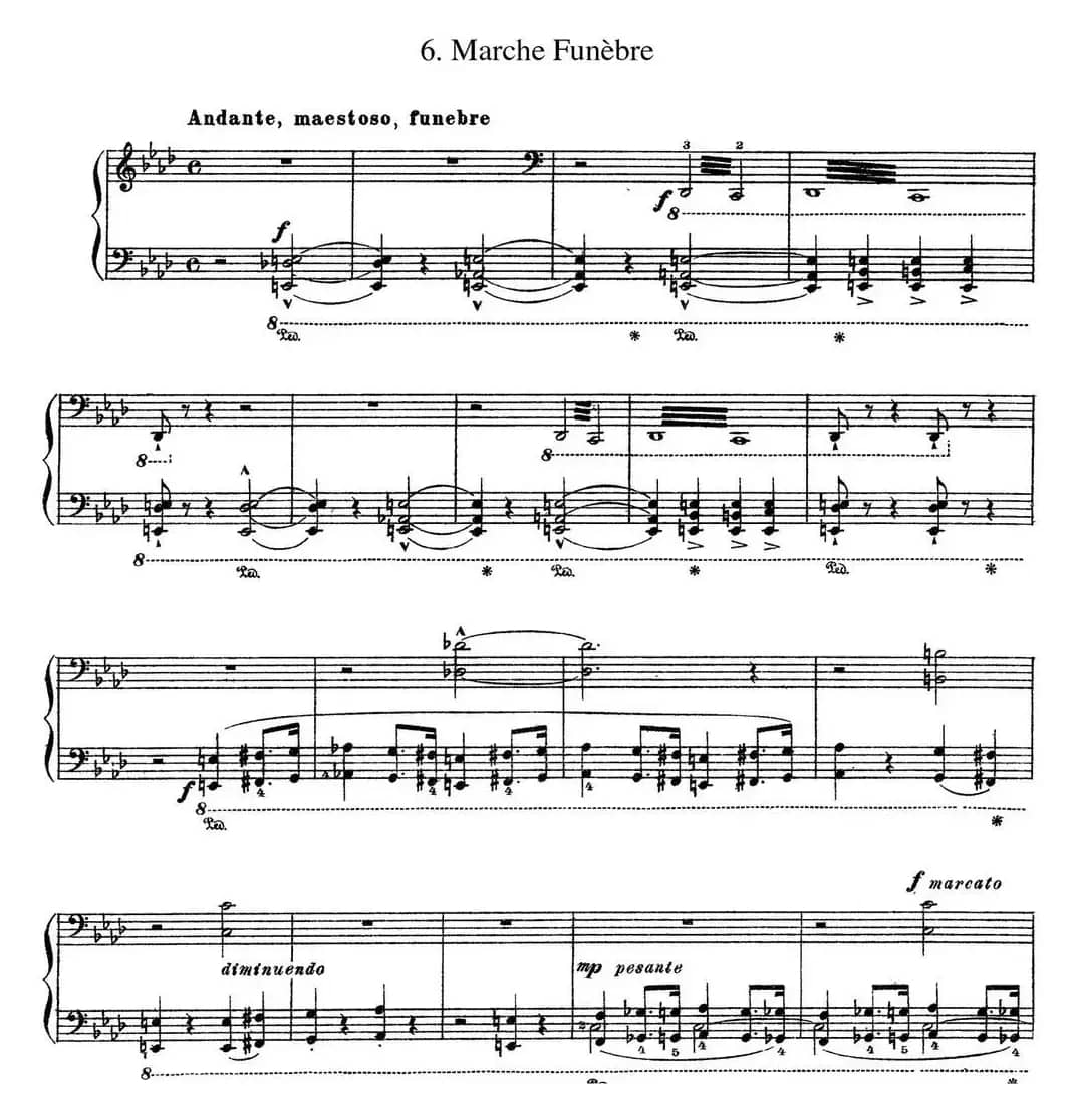 李斯特 旅游岁月 第三集 S.163 No.6 葬礼进行曲