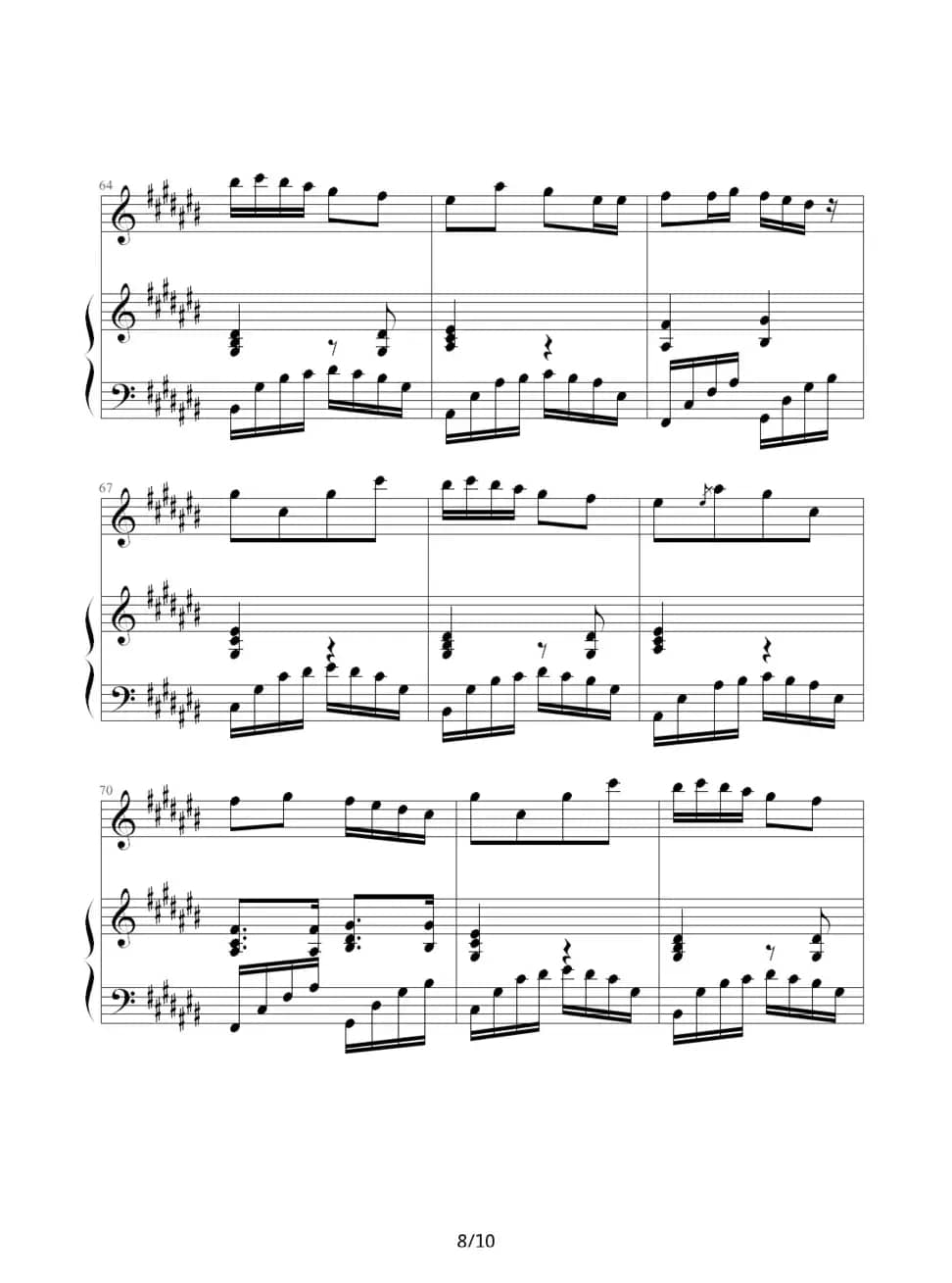 香水百合（钢琴伴奏谱）