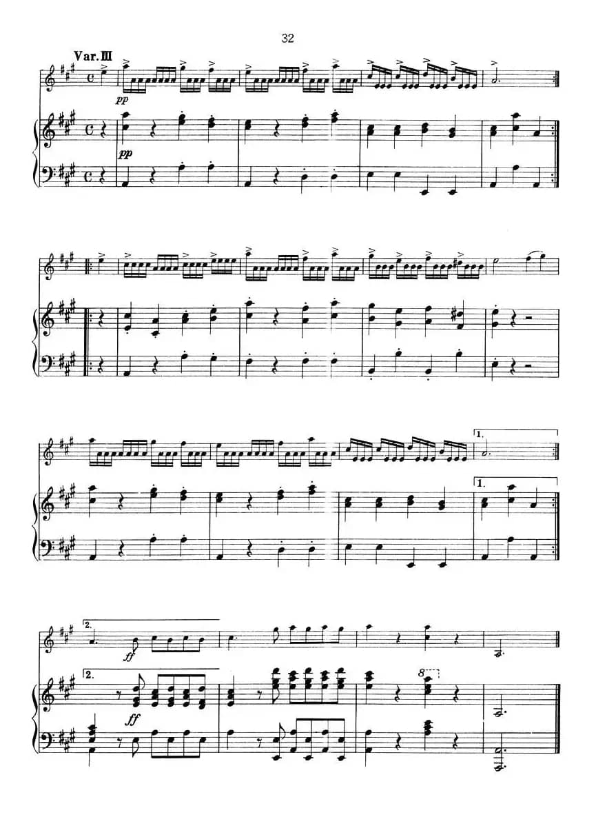 优美的变奏曲（小提琴+钢琴伴奏）