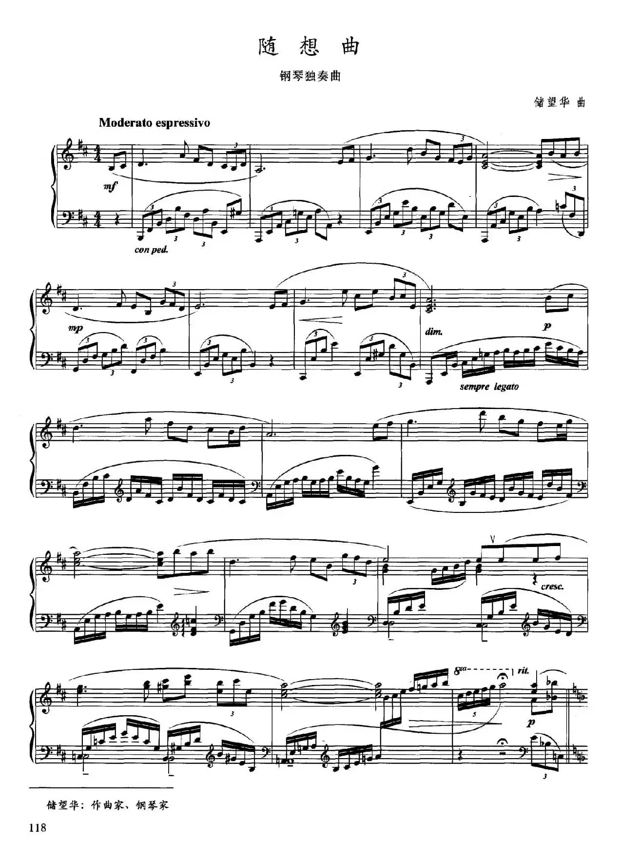 随想曲（储望华作曲版）